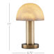La Gravite 11 inch 60 watt Natural and Brass Table Lamp Portable Light