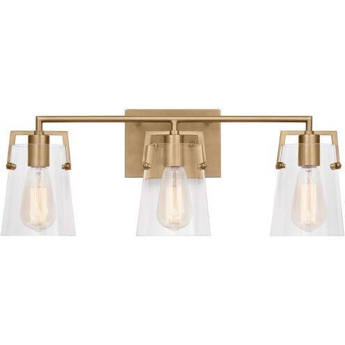 Drew & Jonathan Crofton 3 Light 24 inch Satin Brass Wall Bath Fixture Wall Light