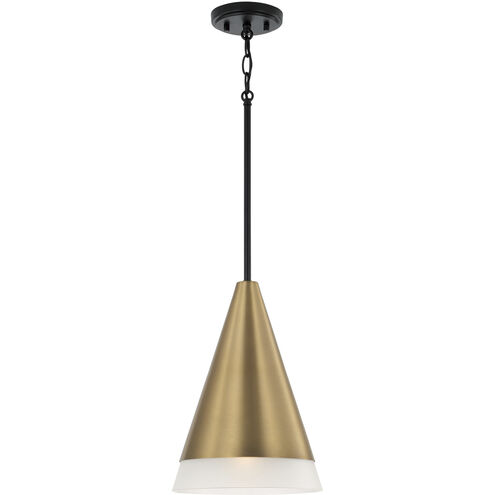 Avant 1 Light 9.75 inch Aged Brass and Black Pendant Ceiling Light