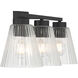 Riville 3 Light 22.75 inch Matte Black Bathroom Vanity Light Wall Light
