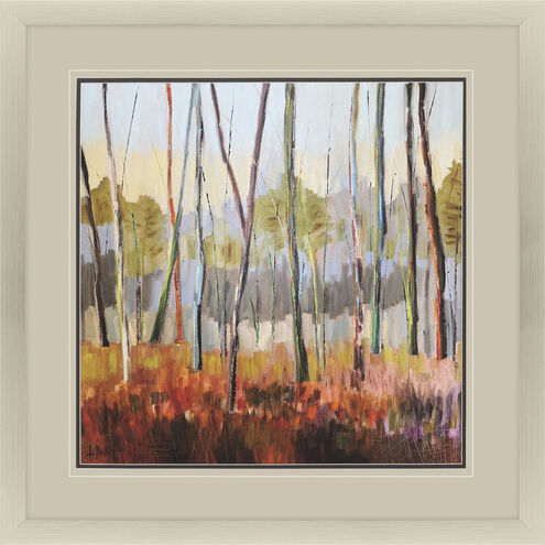 Landscapes Green and Orange and Red and Yellow Framed Art