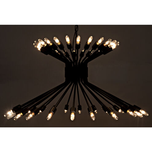 Mancini 48 Light 36 inch Matte Black Chandelier Ceiling Light