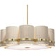 Carousel 4 Light 31 inch Brushed Brass Chandelier Ceiling Light, Inline
