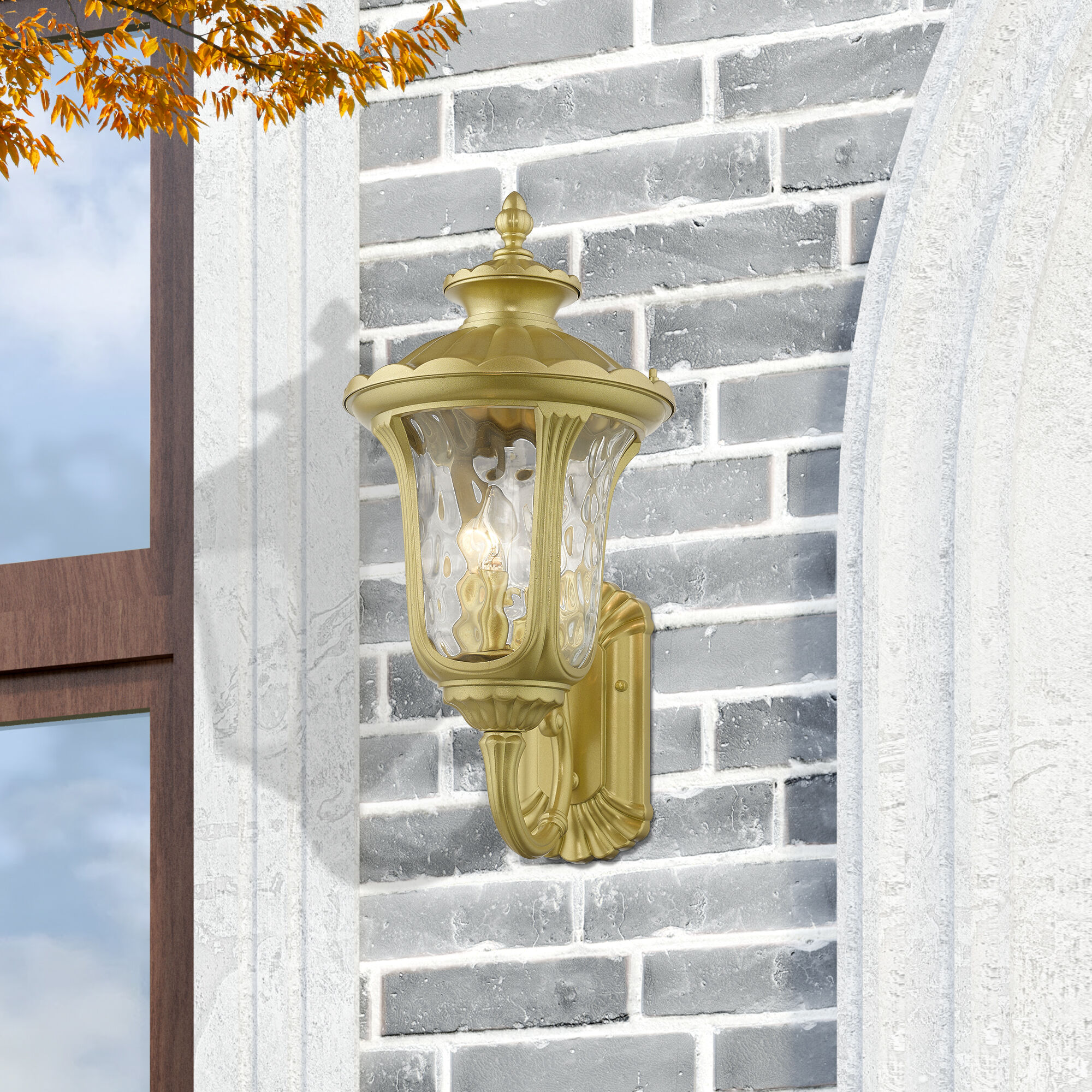 Oxford 3 Light 22 inch Soft Gold Outdoor Wall Lantern, Large