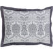 Griffin 26 X 20 inch Charcoal, White, Medium Gray, Light Gray Standard Sham