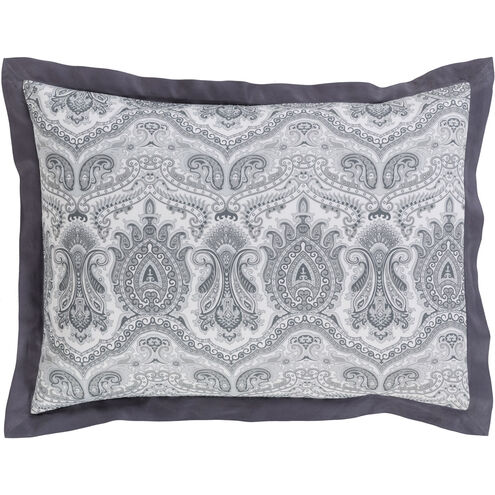 Griffin 26 X 20 inch Charcoal, White, Medium Gray, Light Gray Standard Sham