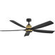 Bodin 64 inch Heritage Brass with Matte Black with Matte Black Blades Smart Fan