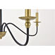 Rohan 4 Light 30 inch Matte Black and Brass Chandelier Ceiling Light in Brass and Black