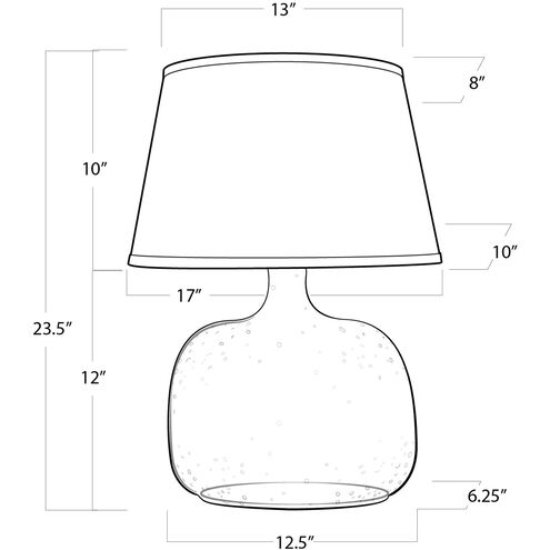 Sedona 23.5 inch 100.00 watt Clear Table Lamp Portable Light, Oval