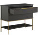 Riggs 38 X 32.75 inch Stained Gold and Sesame Black Nightstand