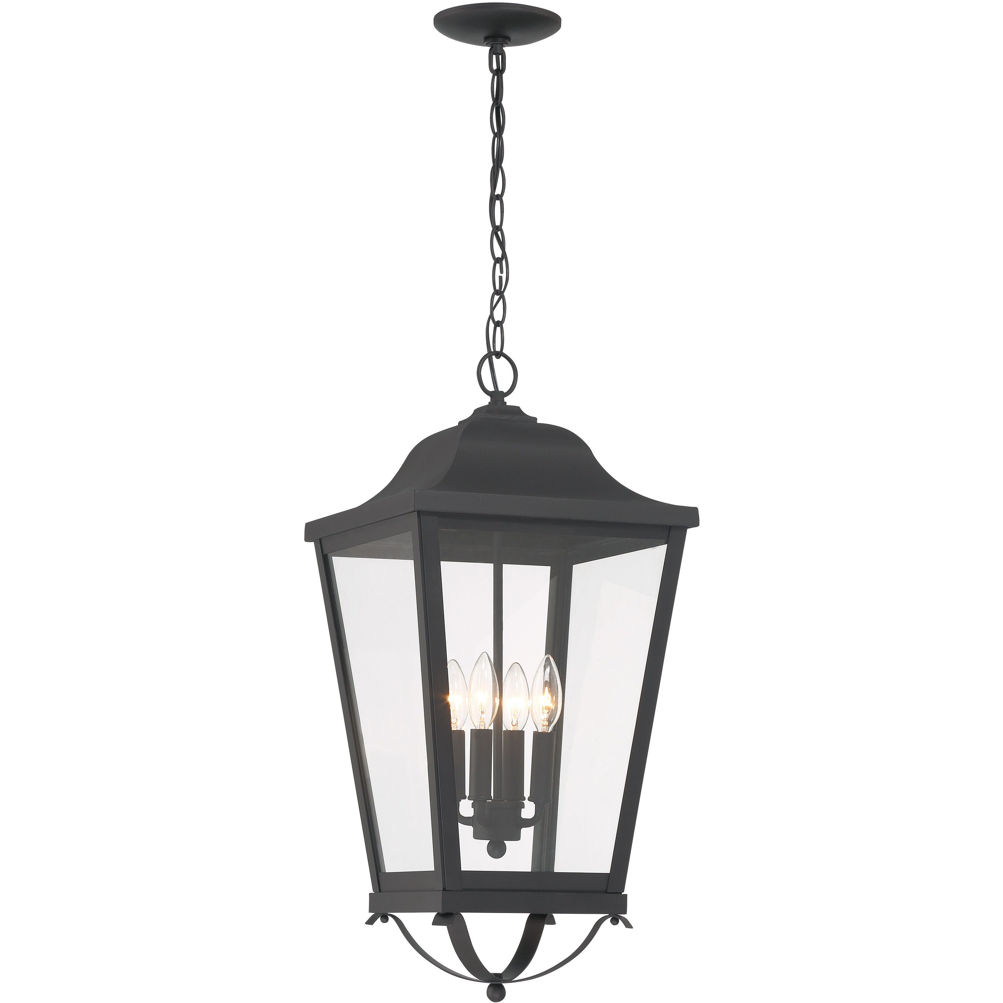 Savannah 4 Light 12 inch Sand Coal Outdoor Chain Hung, The Great Outdoors