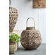 Coconio Wood Lattice 13 inch Brown Lantern