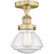 Olean 1 Light 6.5 inch Brushed Brass Semi-Flush Mount Ceiling Light