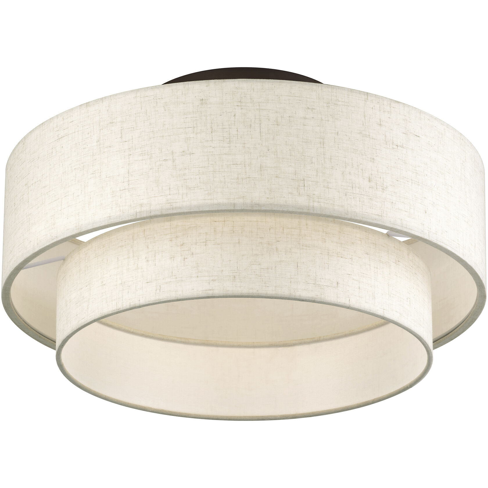 Manorwood 3 Light 18 inch English Bronze Semi Flush Mount Ceiling Light, Large
