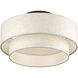 Manorwood 3 Light 18 inch English Bronze Semi Flush Mount Ceiling Light, Large