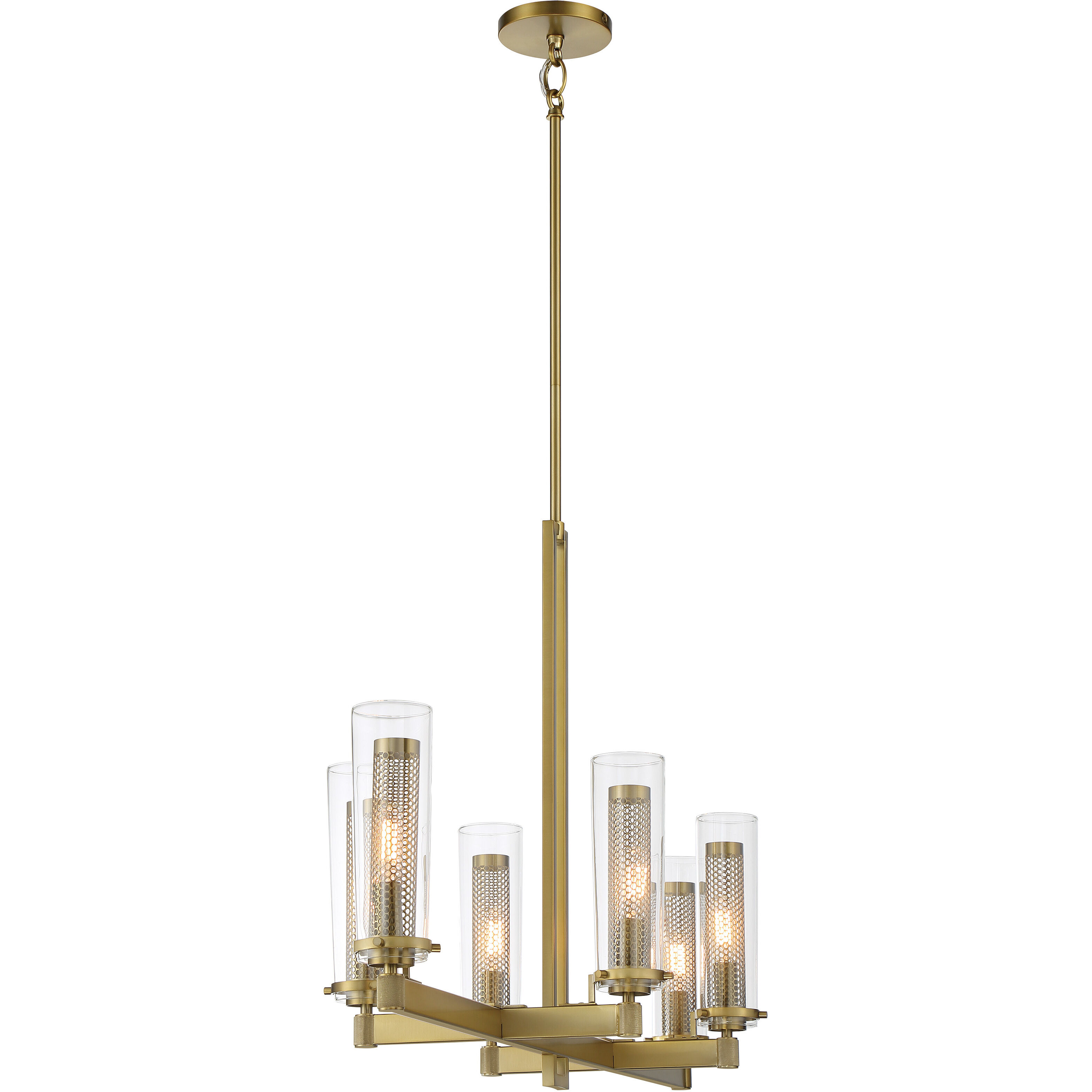 Emmerham 6 Light 44 inch Soft Brass Island Light Ceiling Light