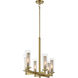 Emmerham 6 Light 44 inch Soft Brass Island Light Ceiling Light