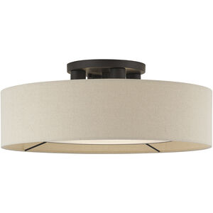 Ellsworth 4 Light 21 inch Bronze Semi Flush Mount Ceiling Light, Large