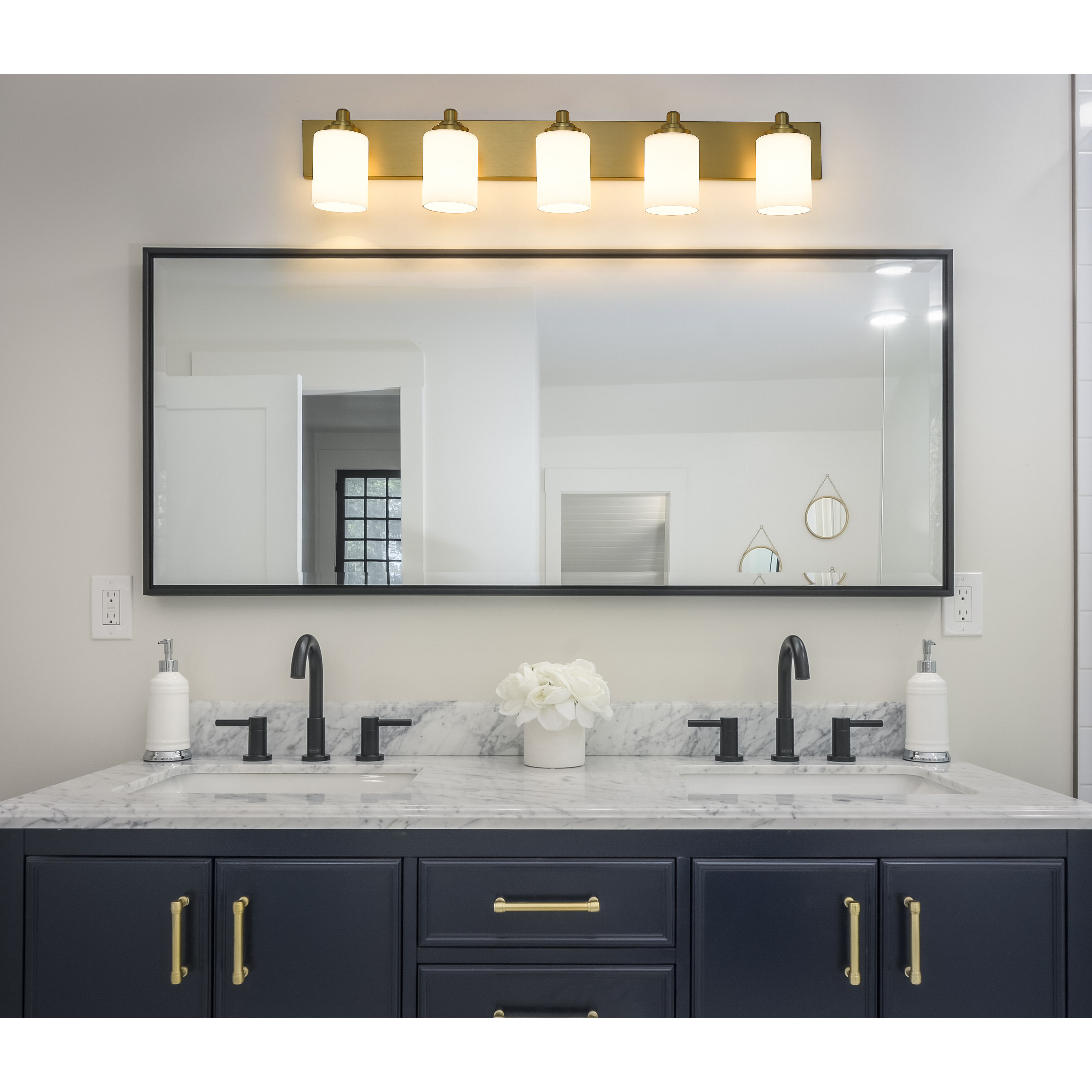 Z Lite Soledad Brushed Gold 5 Light Vanity 485 5V BG