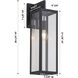 Westbrook 1 Light 20.25 inch Matte Black Outdoor Sconce in Clear Glass, Brass Traditions by Innovations Lighting