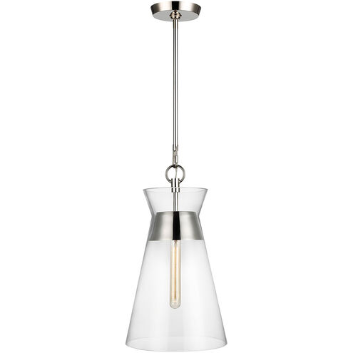 C&M by Chapman & Myers Atlantic 1 Light 10.63 inch Polished Nickel Pendant Ceiling Light