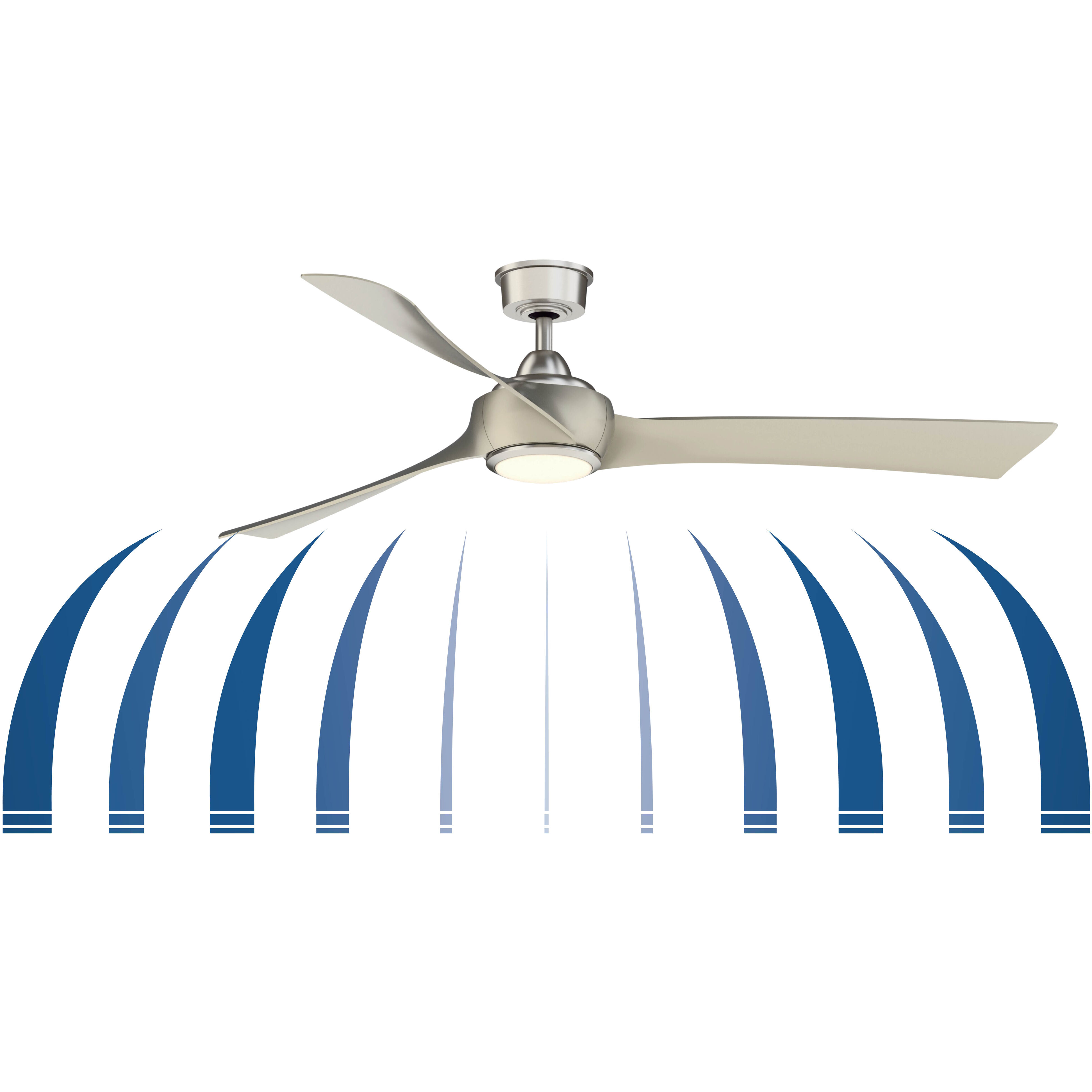 Wrap Custom 8.88 inch Brushed Nickel Fan Motor Only