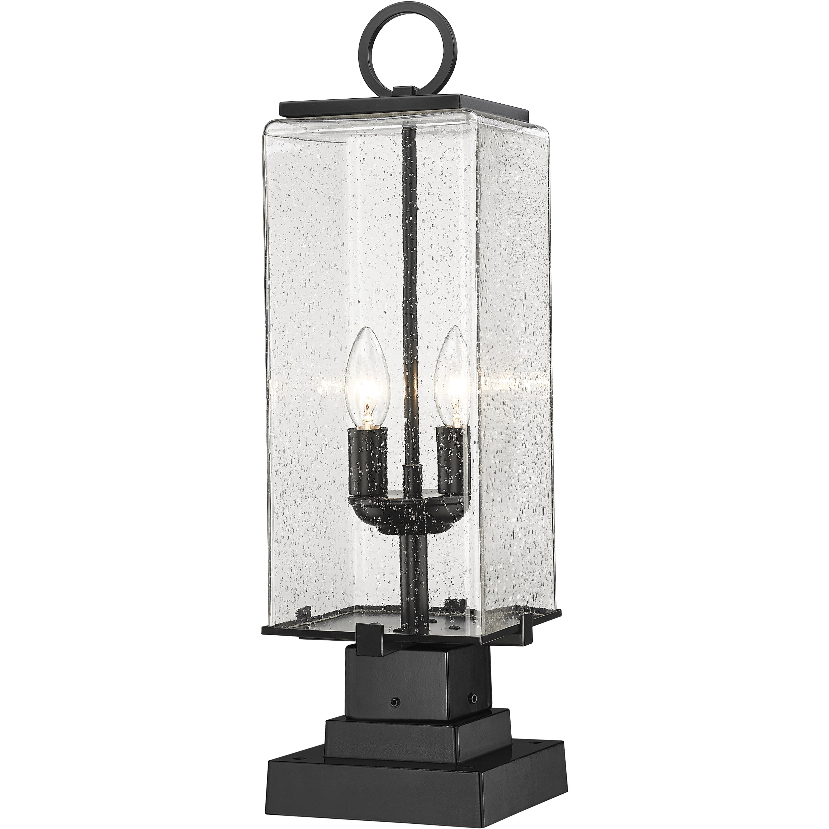 Sana 2 Light 22.5 inch Black Outdoor Pier Mounted Fixture