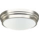 Fresh Colonial 2 Light 14 inch Brushed Nickel Flush Mount Ceiling Light