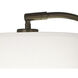 Charlee 25 inch 100 watt Dark Bronze Table Lamp Portable Light in Ascot White