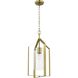 Vertex 1 Light 12 inch Brushed Gold Foyer Light Ceiling Light