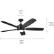Tranquil 56 inch Satin Black with Black Blades Ceiling Fan