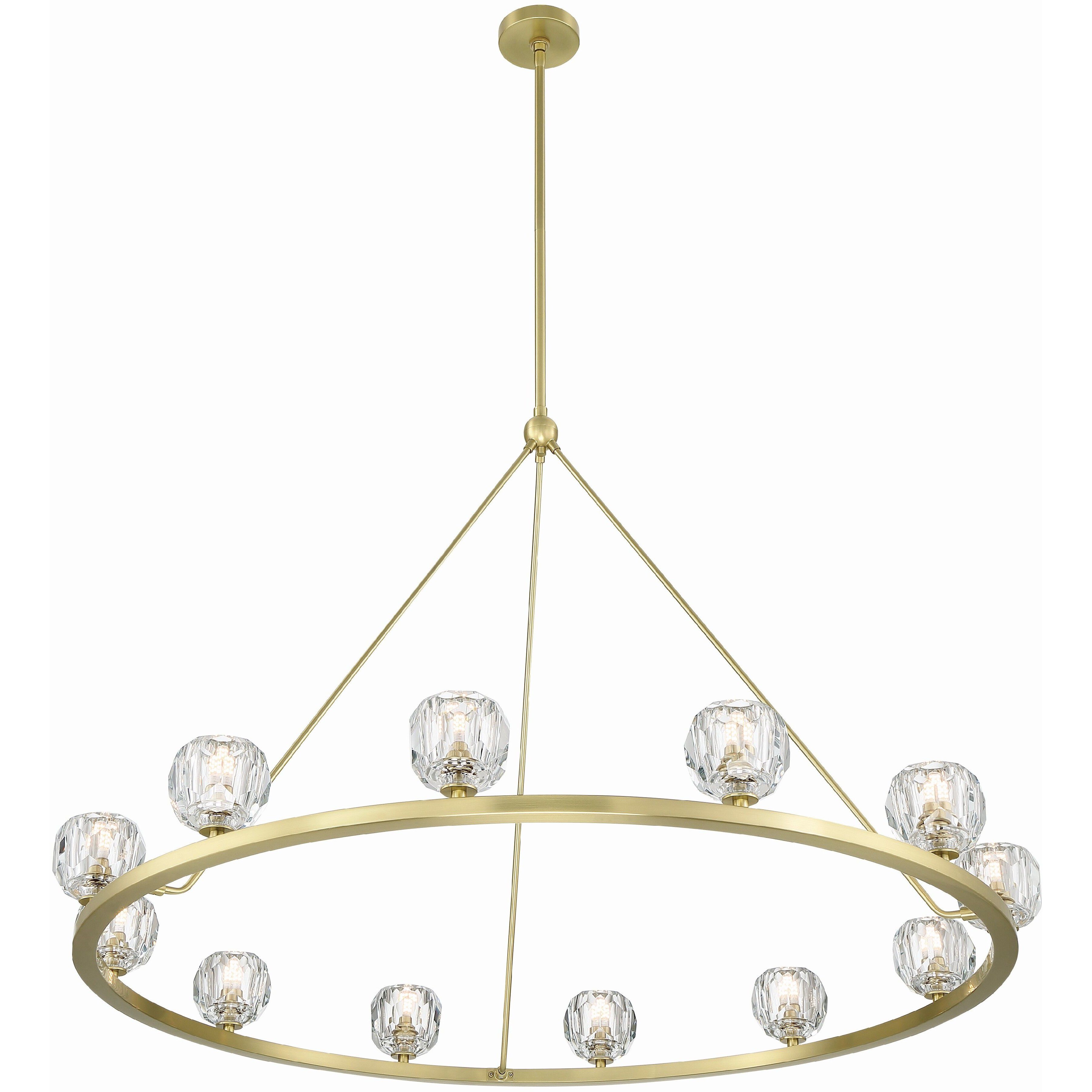 Aragon 12 Light 48 inch Soft Brass Chandelier Ceiling Light