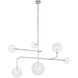 AERIN Linnea LED 58.75 inch Polished Nickel Chandelier Ceiling Light in Clear Glass