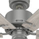Gilrock 52 inch Matte Silver with Light Gray Oak/Warm Grey Oak Blades Ceiling Fan