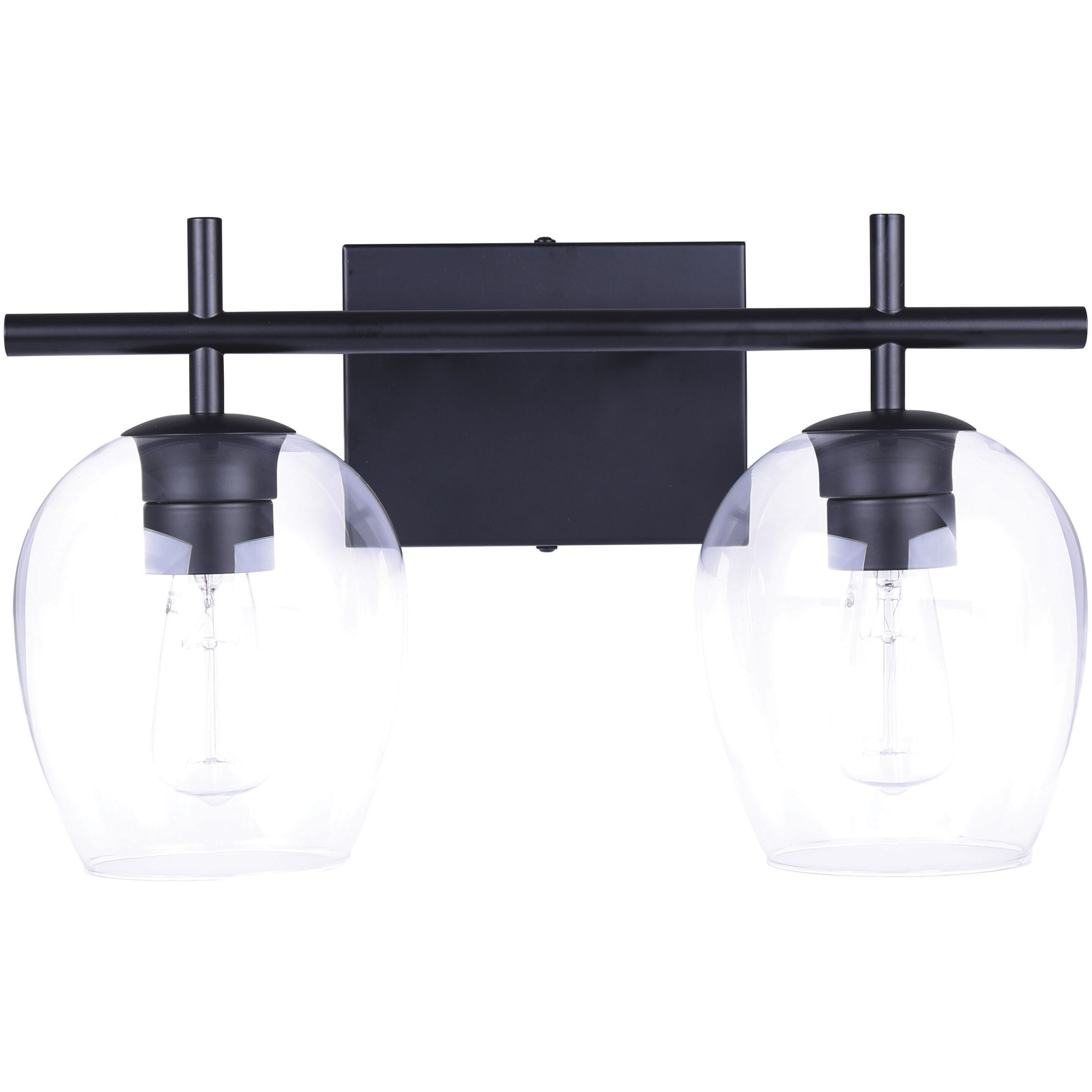 Madison 2 Light 16 inch Black Vanity Light Wall Light