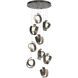 Riza 9 Light 21.1 inch Dark Smoke Pendant Ceiling Light