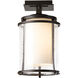 Meridian 1 Light 7.7 inch Coastal Bronze Outdoor Semi-Flush
