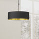 Pallavi 4 Light 22 inch Matte Black Chandelier Ceiling Light in Black/Gold Jewel Tone