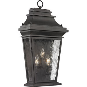 Forged Provincial 3 Light 22 inch Charcoal Outdoor Sconce