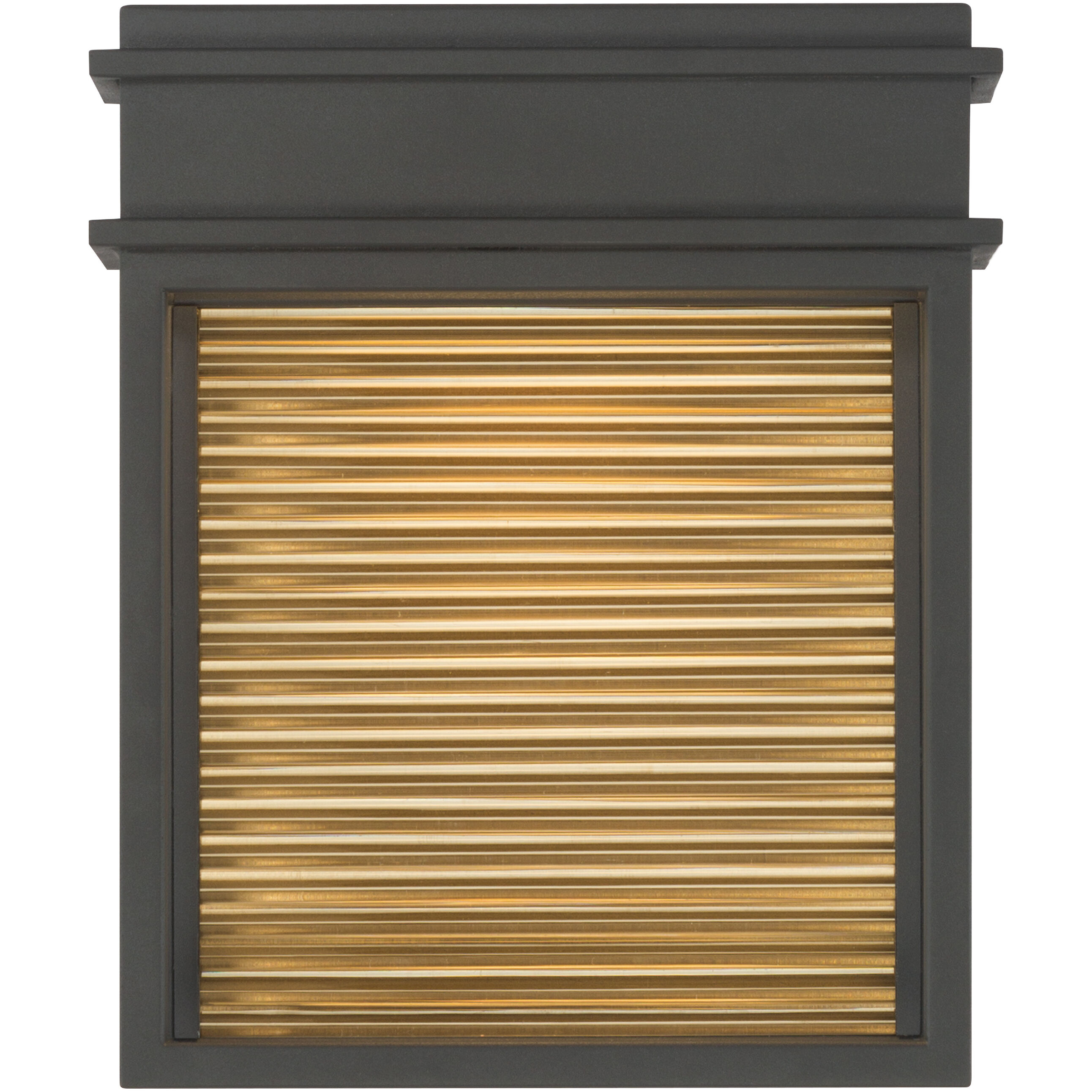 Clyne LED 9 inch Sand Coal Black and Legacy Brass Outdoor Wall Sconce