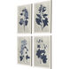 Pressed Flower Blue and White Framed Art