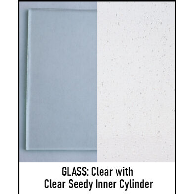 Brighton 1 Light 12 inch Antique Brass Post Mount in Clear with Clear Seedy Inner Cylinder