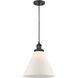 Franklin Restoration Cone LED 12 inch Matte Black Mini Pendant Ceiling Light in Matte White, Franklin Restoration