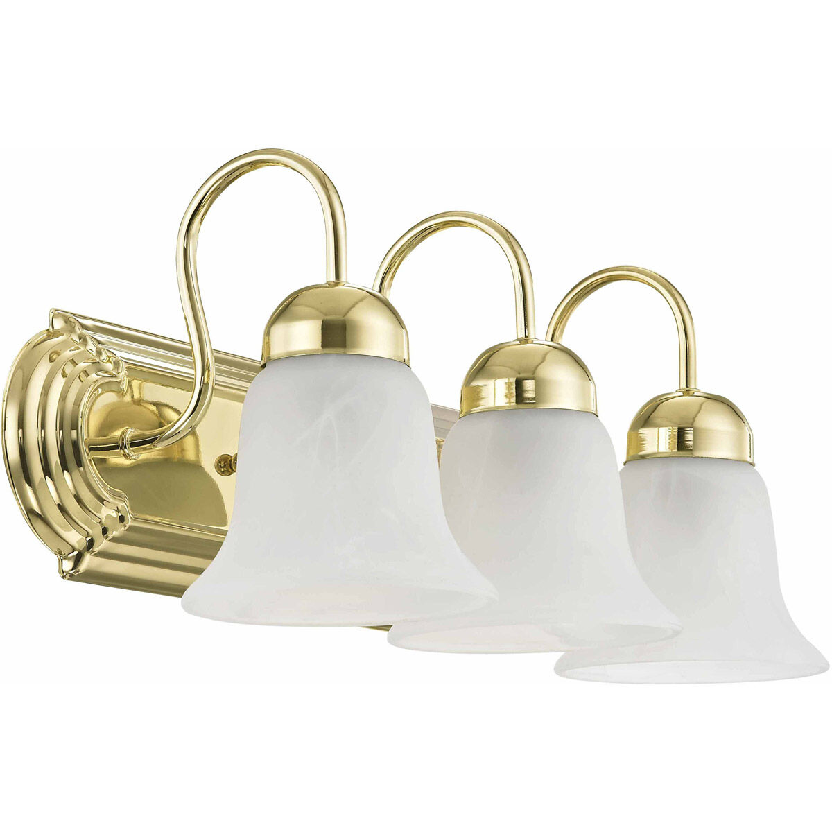 Riviera 3 Light 18 inch Polished Brass Bath Vanity Wall Light