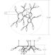 Vines LED 55 inch Satin Black Surface Mount Ceiling Light 