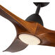Baylor 60 inch Matte Black and Dark Walnut Ceiling Fan