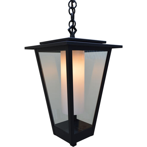 Brighton 1 Light 10 inch Rustic Brown Pendant Ceiling Light in Clear with Clear Seedy Inner Cylinder
