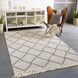 Uttar 144 X 106 inch Light Grey Rug in 9 X 12, Rectangle