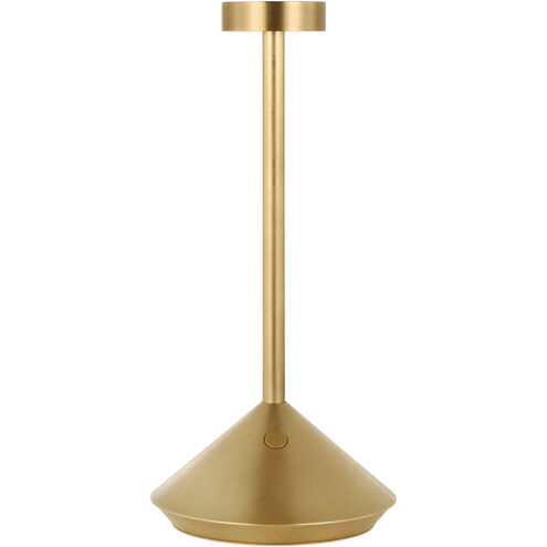 Sean Lavin Moneta 9 inch 2.40 watt Hand Rubbed Antique Brass Rechargeable Table Lamp Portable Light