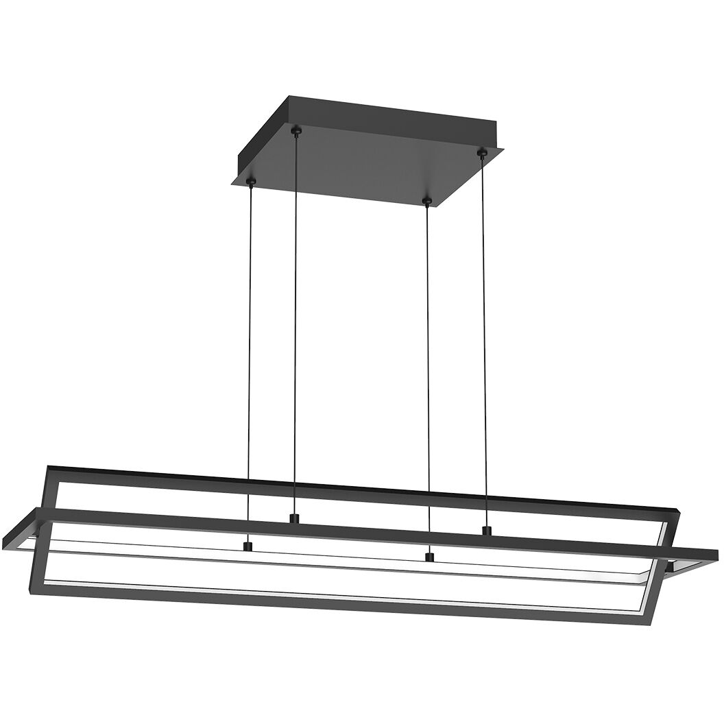 Mondrian LED 35.5 inch Black Linear Pendant Ceiling Light